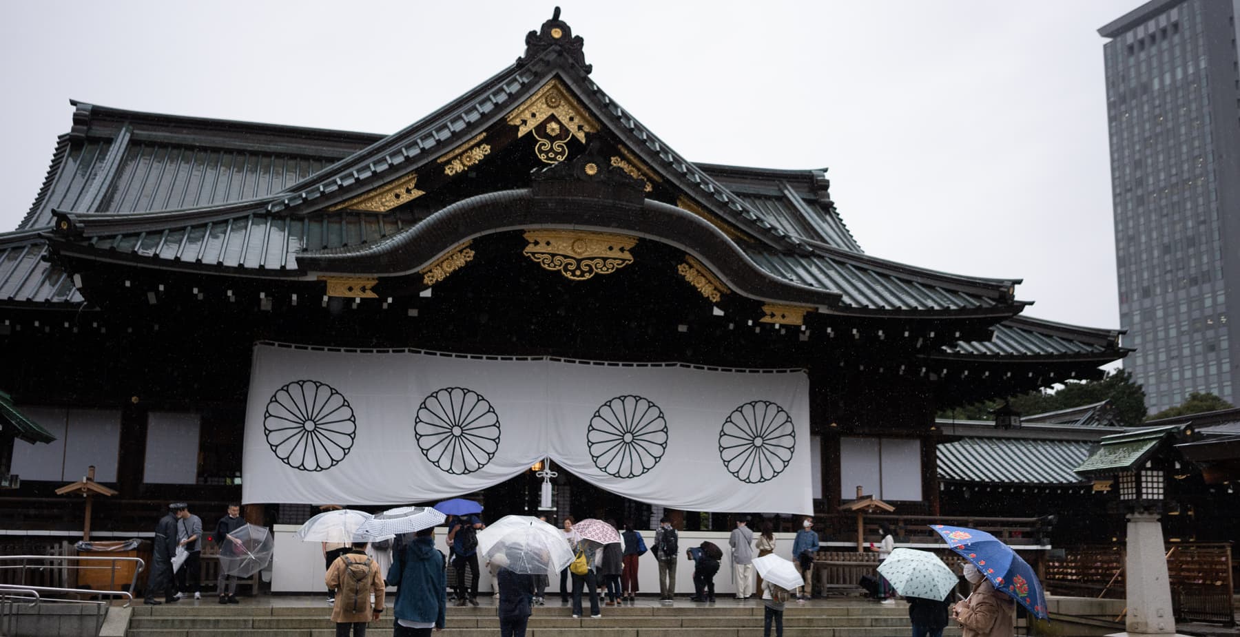<span style="color: rgb(0, 0, 0);">Yasukuni shrine, a controversial shrine that deifies the war dead, including those charged as World War II war criminals. Issues surrounding this shrine continue to be a source of tension for Asian nations.</span>